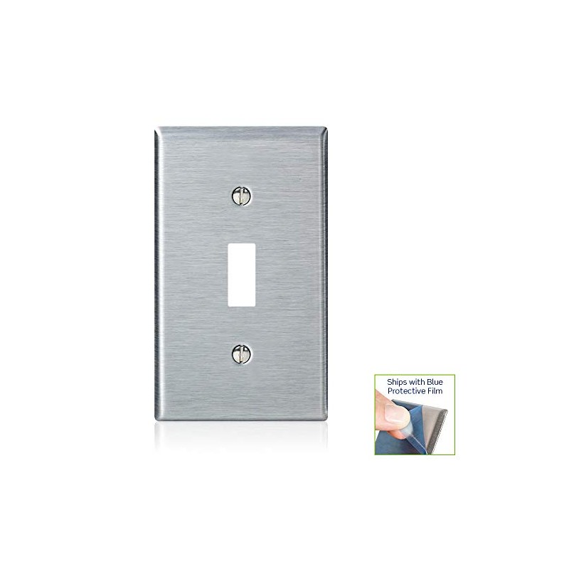 Leviton 1-Gang Toggle Device Switch Wallplate, Standard Size, Device Mount,