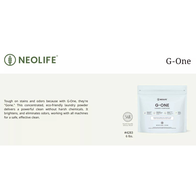 NeoLife G-ONE Laundry Compound by NeoLife | Concentrated, Eco-Friendly, Eliminates