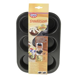 Dr. Oetker Muffinform 6-er Mini Ø 7 cm, Cupcake Form für saftige Muffins, Muffinblech mit Antihaftbeschichtung, Menge: 1 Stück