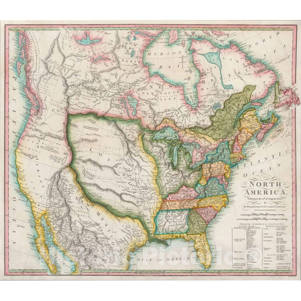 Historic Map : North America, 1804 (The First Map to