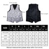 DiBanGu Paisley Men Suit Vest Silver Vest and Tie Pocket