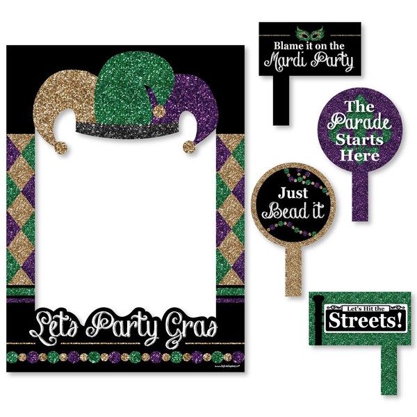 Big Dot of Happiness Mardi Gras - Masquerade Party Selfie