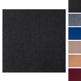 CISSLOR Self Adhesive Carpet Floor Peel Tile Square 30 Pcs 11" x 11" Peel and Stick Carpet Floor Tiles Home Furnishings Floor Easy Install DIY