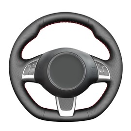 MEWANT Steering Wheel Cover for Abarth 500 / 500C / 595 / 595C / Fiat 500 (GQ/S) / 500C (S) DIY Hand Sewing Car Steering Wheel Covers Microfibre Leather Steering Wheel Cover