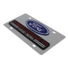 Ford Dual Logo Power Storke V8 License Plate (Red On