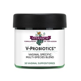 Vitanica V-Probiotics - Probiotics for Women - Vaginal Suppositories with Lactobacillus Rhamnosus, Gasseri & More - Women's Health Supplement - Lady - 30 Vaginal Suppositories