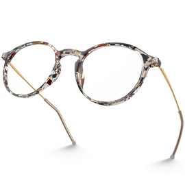 VISOONE Round Lightweight Blue Light Blocking Glasses Women Men Fashion Cute Thin Eyewear Niko