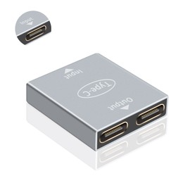 Duttek USB C Splitter, USB Typ C 1 auf 2 Splitter, USB C Buchse Adapter, Dual USB C Ladegerät unterstützt PD Schnellladung, kompatibel mit den meisten Android oder Typ USB C Smartphones