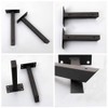 SYWXJ Concealed Shelf Bracket, Black, Iron, I-Shaped Bar, Bracket, Shelf,