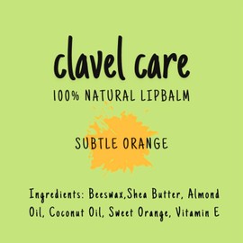 Clavel Care 100% Natural, long Lasting Moisturizer Lip Balm for cracked and dry lips, US Made, No Preservatives or Chemicals. (2 Pack)