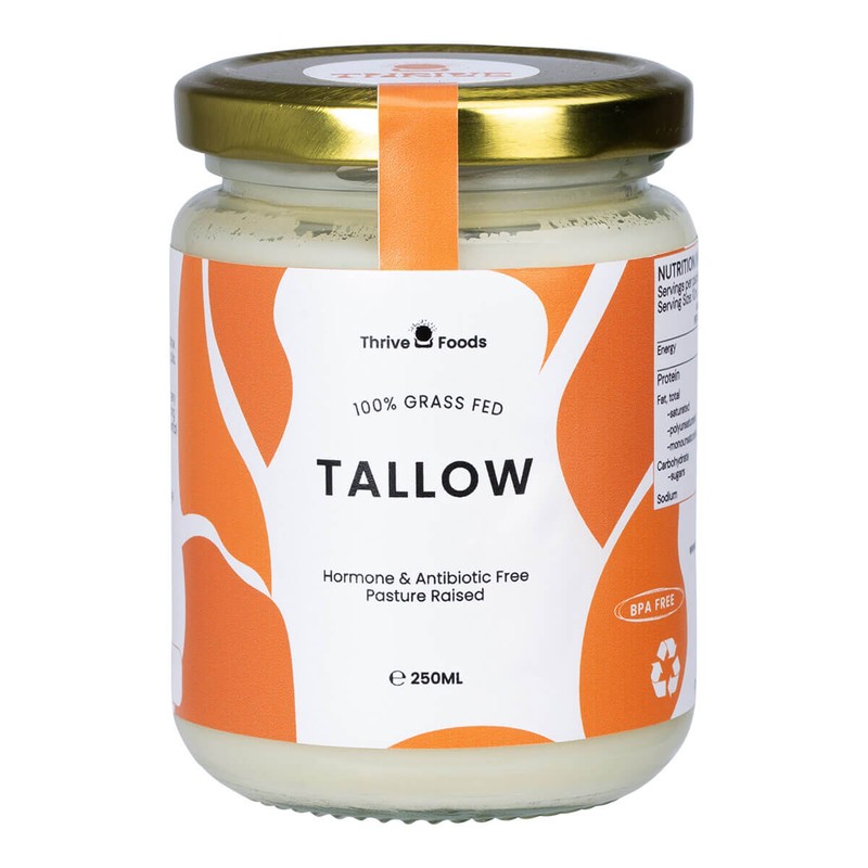 Thrive Tallow 100% Grass Fed Tallow - Beef, 500g