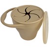 BraveJustice KidsCo. Recipiente plegable de silicona para aperitivos, tapa para