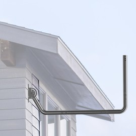 Antenna Mount for Long Wall - Stainless Steel Long Eaves Mast Mounting Bracket Kit with 90 Degree Elbows, Length Adjustable Extend Pipe, Fixing Screws, for Outdoor TV Antennas, Starlink WiFi Extender