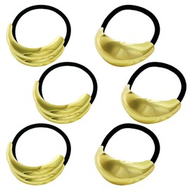 Pack of 6 Women's Hair Bobbles, Fashionable Hair Bobbles, Geometric Metal Hair Bobbles, Elastic Hair Ties, Creative Design Hair Accessories, Hair Accessories