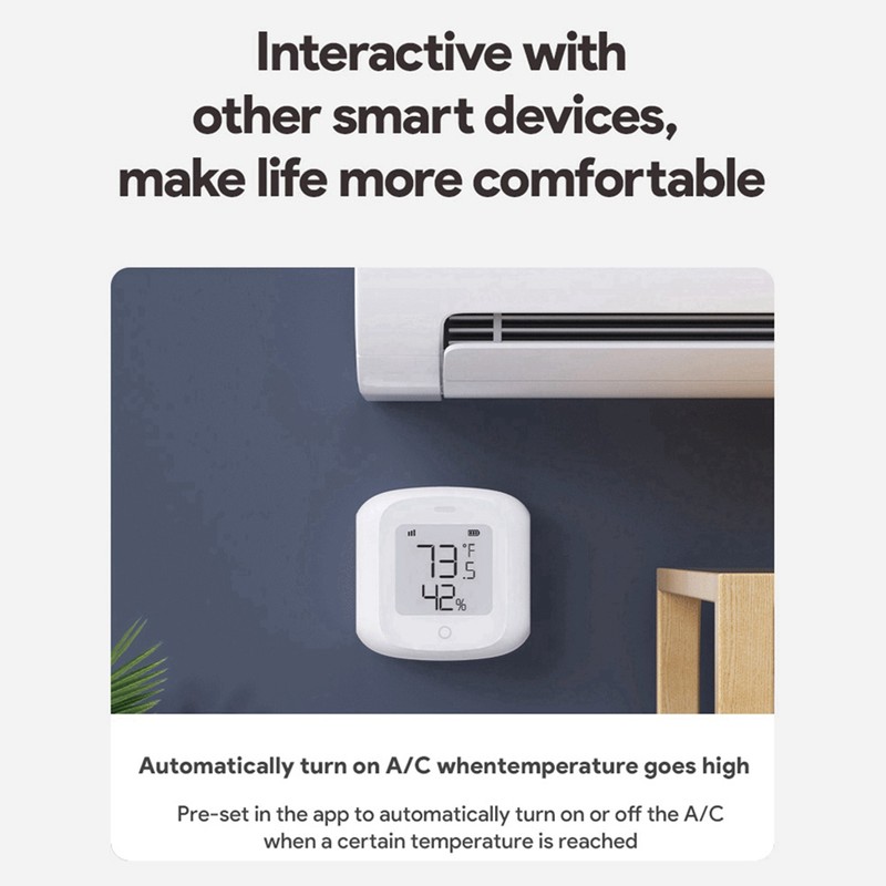 Smart Temperature and Humidity Sensor LCD Digital Display High Accuracy