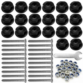 Pack of 20 Tarpaulin Buttons Tarpaulin Hooks Round for Trailer Tarpaulin, Robust Tarpaulin Buttons with Nuts and Keys, Trailer Accessories, Tarpaulin Hooks Made of Hard Plastic, Mounting Hooks for