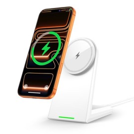NANAMI Magnetic Wireless Charger for iPhone 17 16 15 14 13 12, 25W Fast Charging Stand, Phone Charger Stand with Auto-Dimming LED for Desk & Nightstand