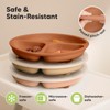 KeaBabies Suction Plates with Lids for Baby, 3pk 100% Silicone