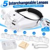 Rechargeable LED Headband Magnifier for Precision Work – Interchangeable Lenses