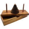 Tower of Hanoi 9 Rings Wooden Puzzle Brain Teaser Logic