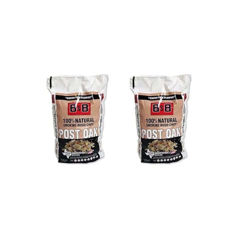 B&B Charcoal Inc Post Oak Smoking Chips (Two Pack), 180