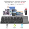 Foldable Bluetooth Keyboard, Wireless Portable Keyboard with Touchpad, Rechargeable Pocket-Sized