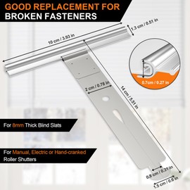 ipow Roller Shutter Suspension Spring Pack of 10, Roller Shutter Suspension Spring Made of Stainless Steel, Universal Roller Shutter Holder, Retaining Spring, Mounting Spring for Hanging Roller