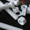 5X White Hex Head Screws Polypropylene (PP) Plastic Nuts and