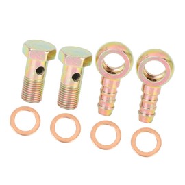 TUCKBOLD 2 Sets 12mm Banjo Bolt Washer Kit Bronze Tone Metal for Motorcycle Automotive Parts