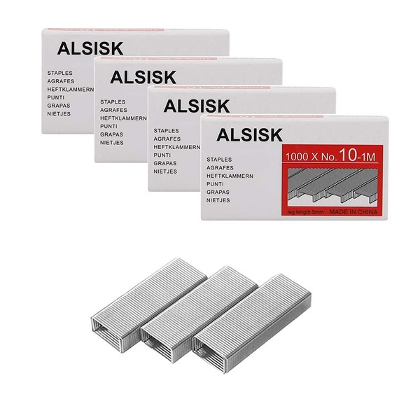 Alsisk Pack of 4000PCS No.10 Mini Staples(Smaller Than Standard Staples)
