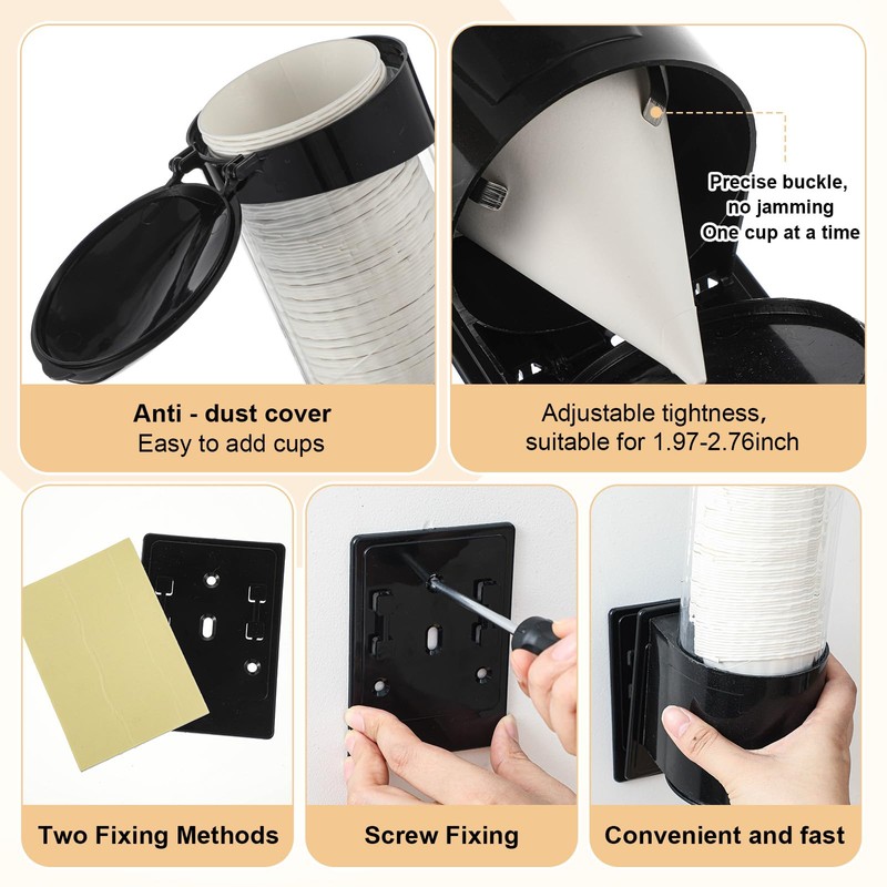 Roshtia 600 Pcs 4 oz Paper Cone Cups Thicken Disposable