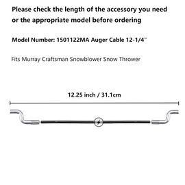 SizendHK 2 Pack 1501122MA Auger Cable 12-1/4" for 313449MA MT1501122MA Fits Murray Craftsman Snowblower Snow Thrower (2 Pack 1501122MA)