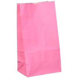 Pink Paper Bags, 4lb pack of 50