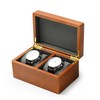 Oirlv Wooden Watch Case Double Watch Organiser Box for Birthday