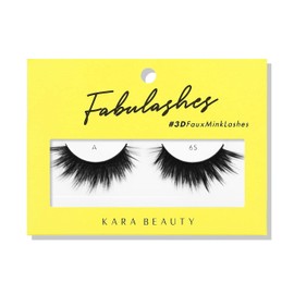 KARA BEAUTY Fabulashes Glam 3D Faux Mink Strip Lashes – Full Volume, Fluffy, Wispy Lash Strips – Reusable Fake Eyelashes with Soft Flexible Band – Vegan, Cruelty-Free, Lightweight - Style A65