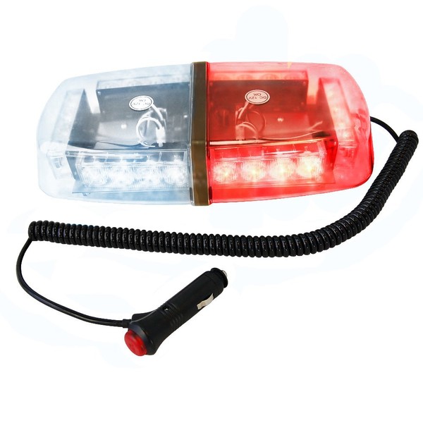 HQRP 24 LED Red/White Strobe Beacon Emergency Warning Flash Light