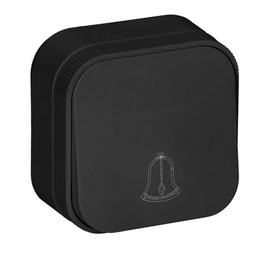 Miratic Door Bell Push Surface-Mounted Max. 230 V 10 A Current IP20 Protection Class (Black)