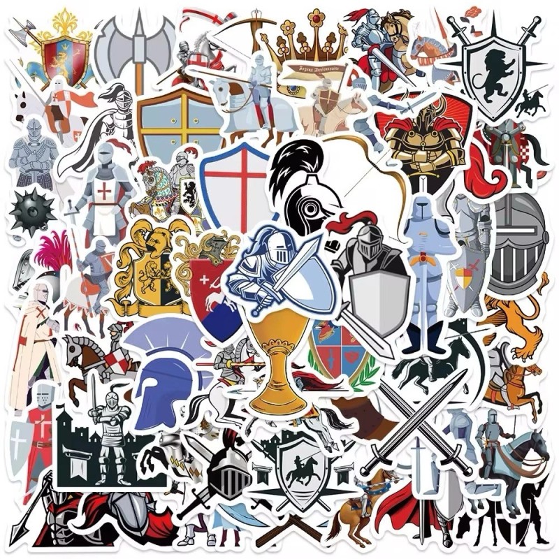 Knights 20 Random Knights Medieval Stickers Feudal Decals Hydro Laptop