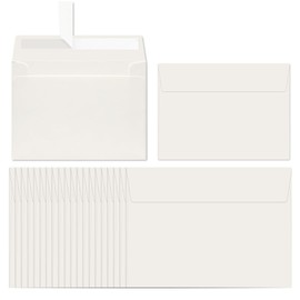 A2 White Envelopes 75 Pack 140gsm Self Seal 4 3/8 x 5 3/4 Inch