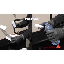 SIKA - Cleaner for Glass - Sika PowerClean Aid - White - Cleans Glass Surfaces Gently - Removes Contamination and Hard-to-Remove Materials - 24 Pads