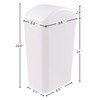 Morcte 3.5 galones/14 litros pequeño bote de basura con tapa,