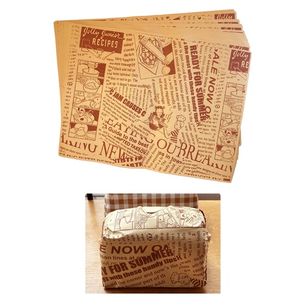 100 Sheets Greaseproof Paper Sheets 38x28CM, Sandwich Wrapping Paper, Food
