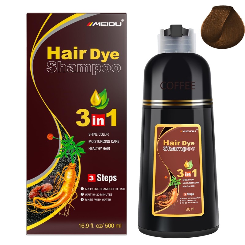 Champú para teñir el cabello 3 en 1 para cabello