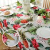 Honellaty Summer Tablecloth 60" x 84" Rectangle, Tropical Hawaiian Spill-Proof