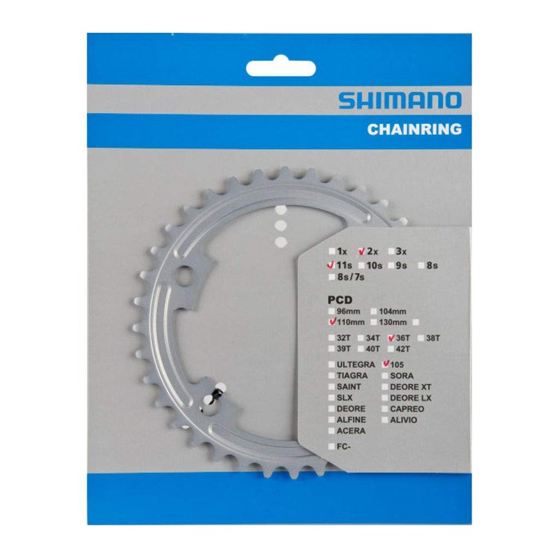 Shimano FC-5800 chainring 34T-MA for 50-34T, silver silver