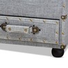 Baxton Studio Ottomans, Grey/Black