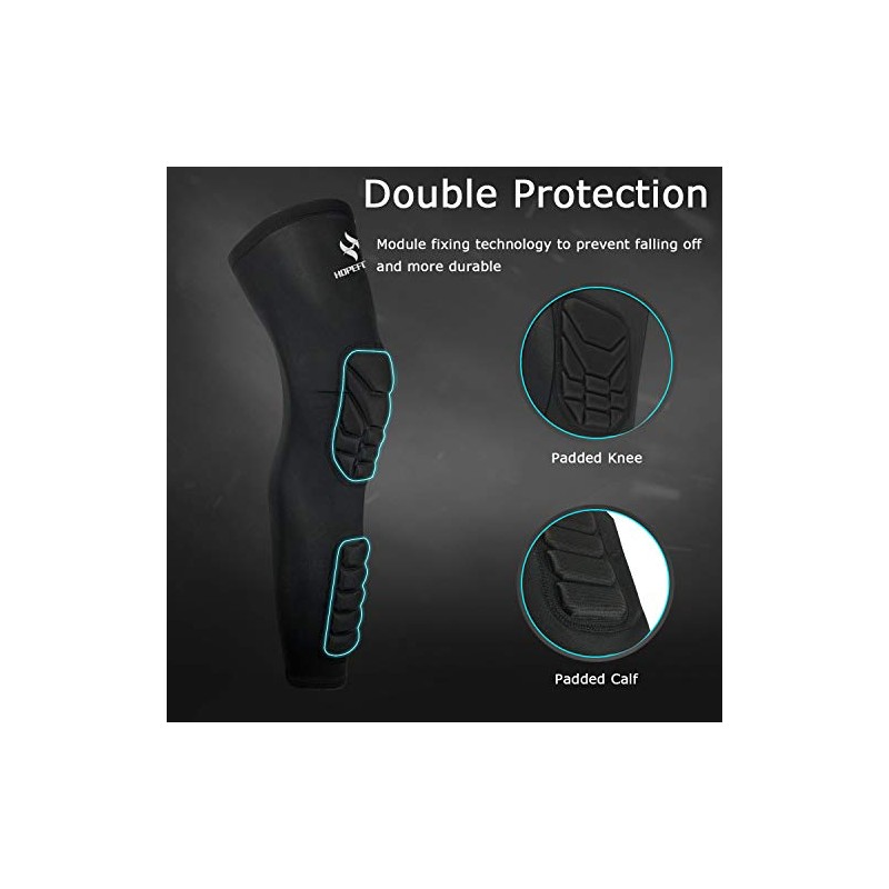 Knee Calf Padded 2 Pack Compression Leg Sleeve Shin Protective