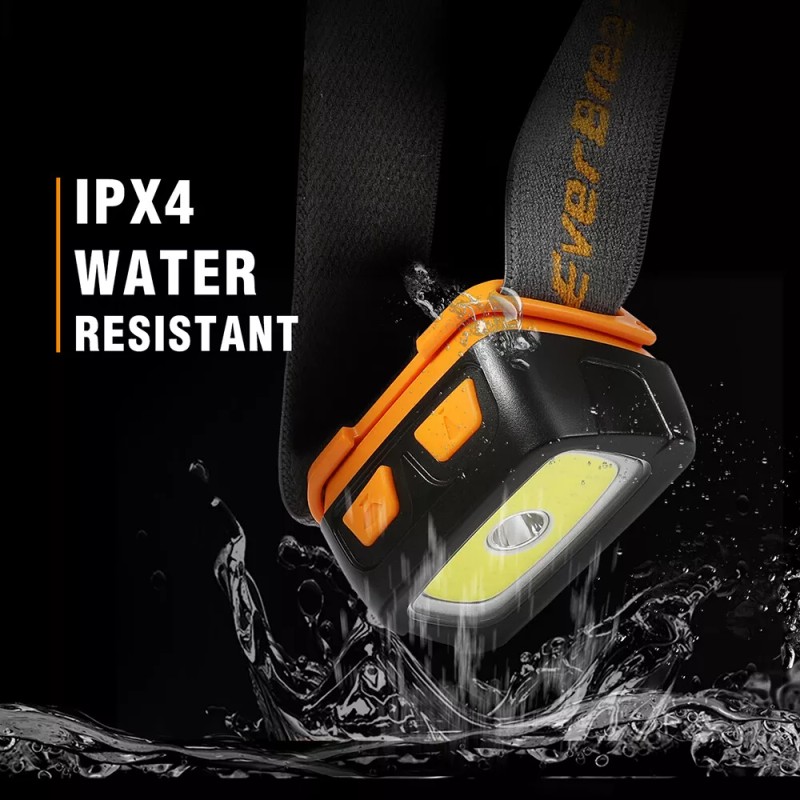 EverBrite Rechargeable Headlamp-350 Lumen Headlight w/Red/Green Light&Tail Light