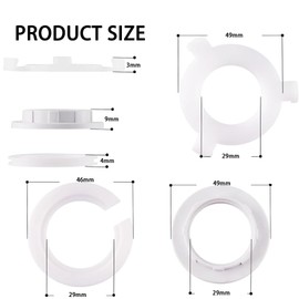 12 Pack Plastic Lampshade Reducer Rings Lampshade Ring Converters, Socket Replacement Rings Lamp Shade Reducer Ring Lamp Shade Adapter Ring Mounting Lampshade Gasket Adapters White