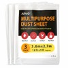 ARVO Large Plastic Dust Sheets for Decorating - 12ft X